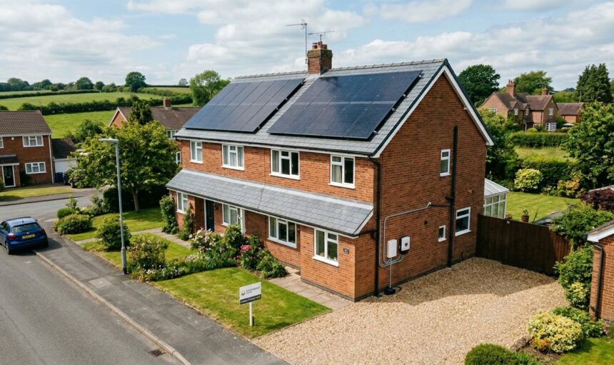 electricity do solar panels generate in staffordshire