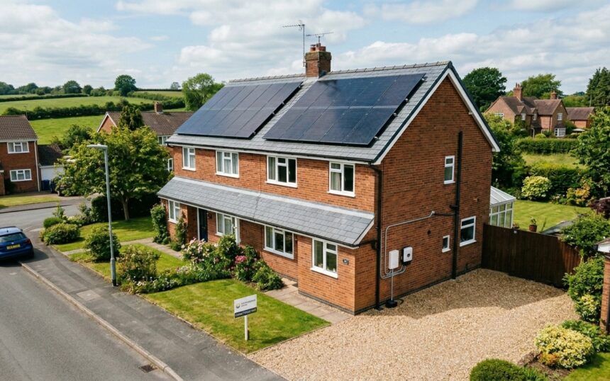 electricity do solar panels generate in staffordshire