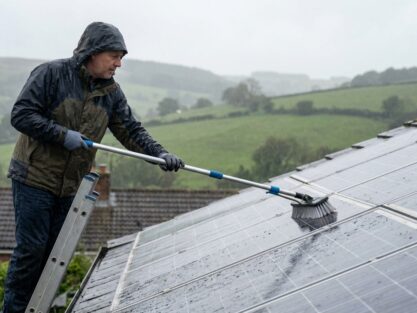 maximise solar output during wet staffordshire weather