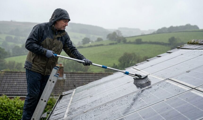 maximise solar output during wet staffordshire weather
